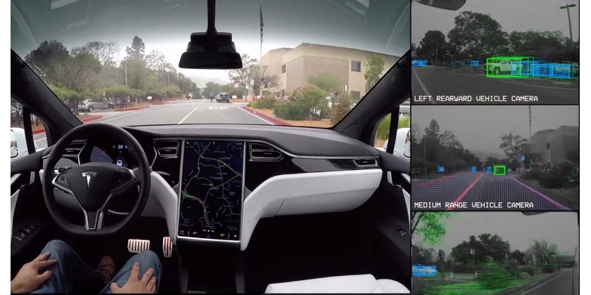 Tesla self-driving demo shows you what the car sees